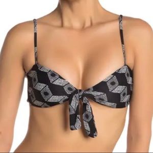 Amuse Society Patterned Cloe Bralette Bikini Top